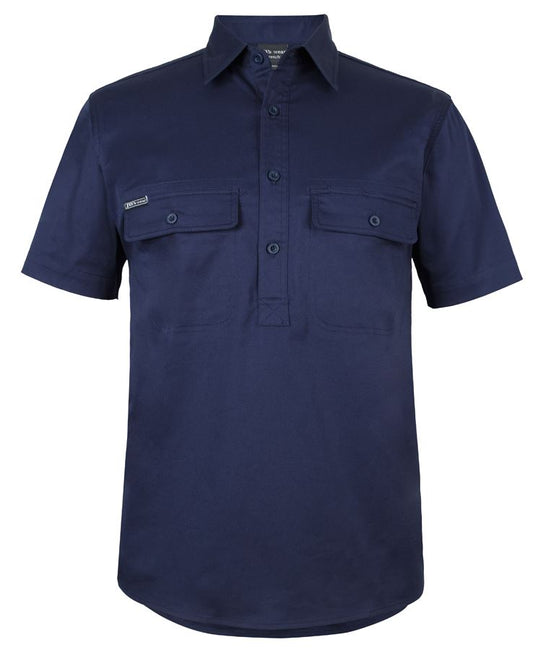 JB'S S/S STRETCH CLOSE FRONT WORK SHIRT 6WKCS