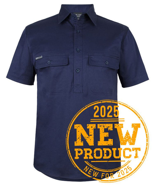 JB'S S/S STRETCH CLOSE FRONT WORK SHIRT 6WKCS