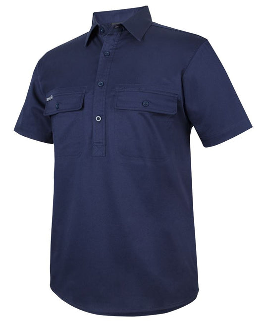 JB'S S/S STRETCH CLOSE FRONT WORK SHIRT - 6WKCS