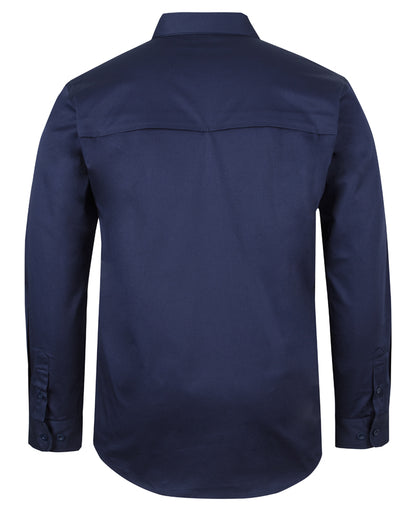 JB'S L/S STRETCH CLOSE FRONT WORK SHIRT - 6WLCS