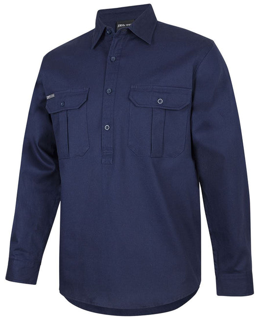 JB'S CLOSE FRONT L/S 190G WORK SHIRT 6WSCF