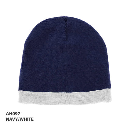 AH097 Acrylic Two Tone Beanie