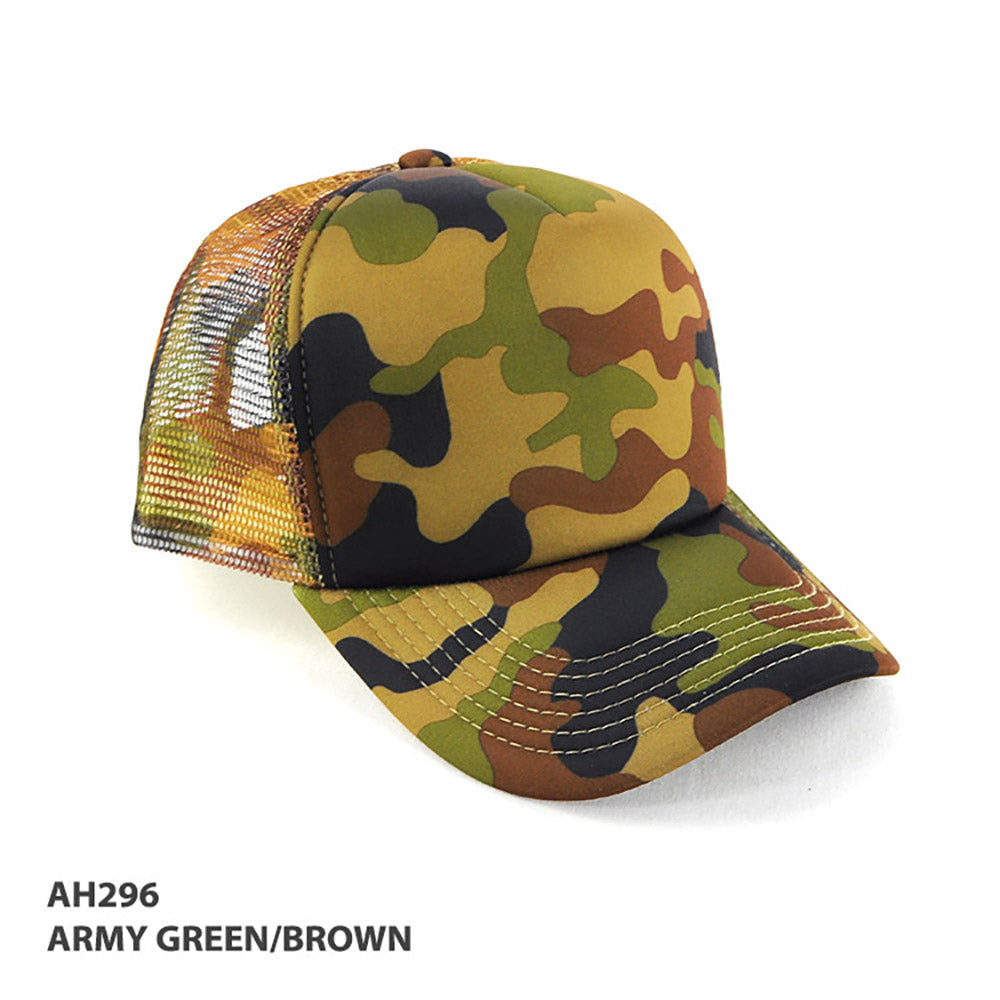AH296 Camouflage Trucker Mesh Cap
