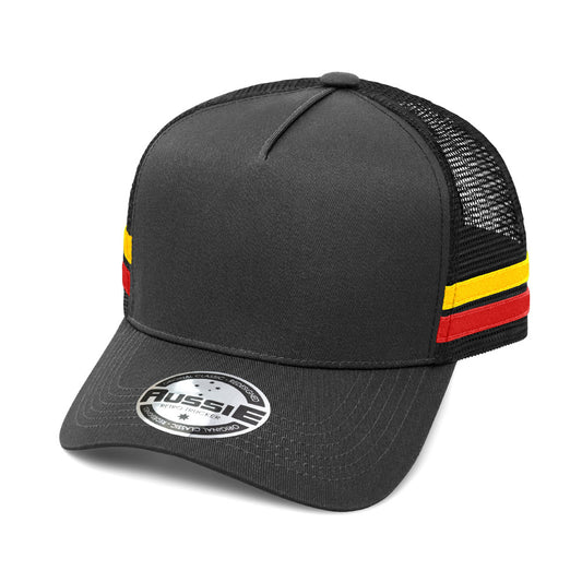 AH456 - A-Frame Striped Trucker Cap