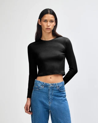 American Apparel® BR2107 Women's Long Sleeve Cropped T-Shirt