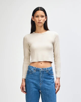 American Apparel® BR2107 Women's Long Sleeve Cropped T-Shirt