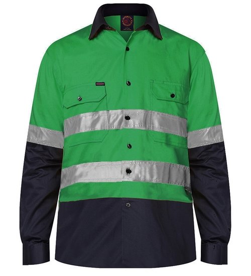 RITEMATE RM1050R -2 Tone Open Front Shirt L/S