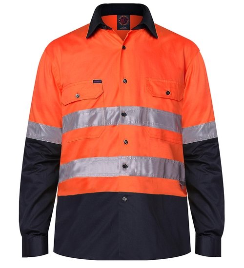 RITEMATE RM1050R -2 Tone Open Front Shirt L/S