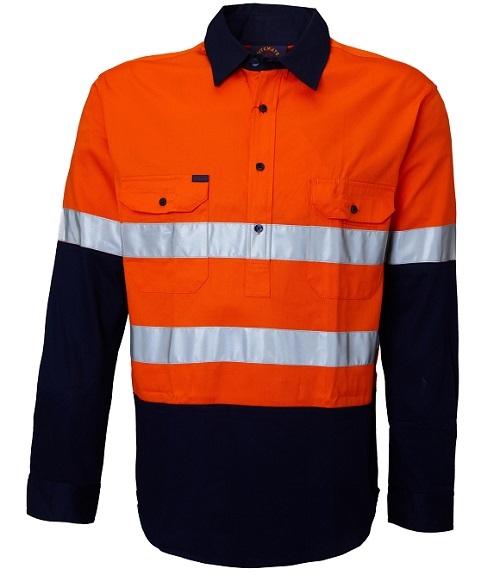 RITEMATE RM105CFR - Long Sleeve Standard Weight Closed Front Drill Shirt