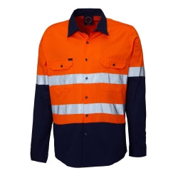 RITEMATE RM107V2R - Long Sleeve Light Weight Vented Drill Shirt