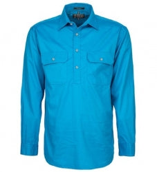 RITEMATE RM200CF - Long Sleeve Standard Weight Closed Front Pilbara Shirt