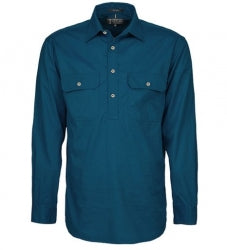 RITEMATE RM200CF - Long Sleeve Standard Weight Closed Front Pilbara Shirt