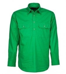 RITEMATE RM200CF - Long Sleeve Standard Weight Closed Front Pilbara Shirt