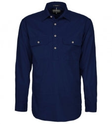 RITEMATE RM200CF - Long Sleeve Standard Weight Closed Front Pilbara Shirt