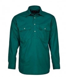 RITEMATE RM200CF - Long Sleeve Standard Weight Closed Front Pilbara Shirt