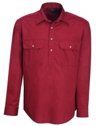 RITEMATE RM200CF - Long Sleeve Standard Weight Closed Front Pilbara Shirt