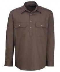 RITEMATE RM200CF - Long Sleeve Standard Weight Closed Front Pilbara Shirt