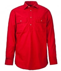 RITEMATE RM200CF - Long Sleeve Standard Weight Closed Front Pilbara Shirt