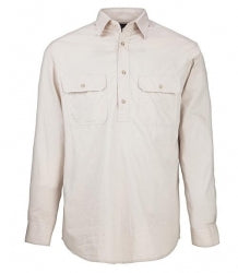 RITEMATE RM200CF - Long Sleeve Standard Weight Closed Front Pilbara Shirt
