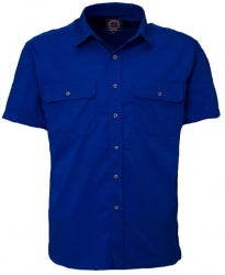 RITEMATE RM500BTS - Short Sleeve Open Front Pilbara Men's Shirt