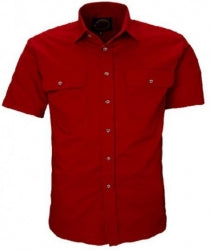 RITEMATE RM500BTS - Short Sleeve Open Front Pilbara Men's Shirt