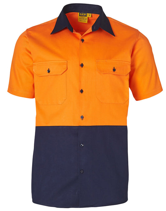 SW53 COTTON DRILL SAFETY SHIRT S/S