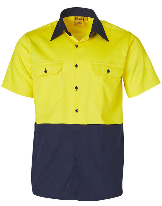 SW53 COTTON DRILL SAFETY SHIRT S/S