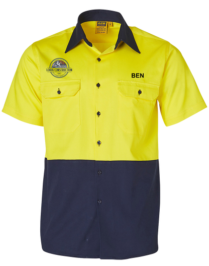 SW53 COTTON DRILL SAFETY SHIRT S/S