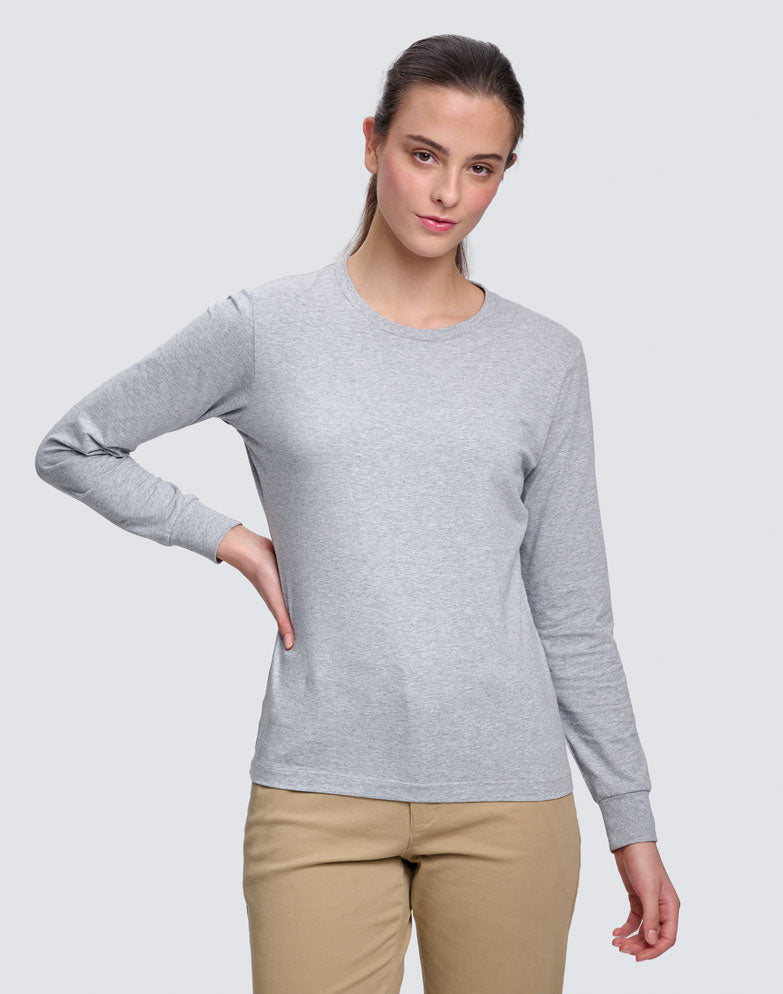 TS48 LADIES PREMIUM COTTON FACE L/S TEE