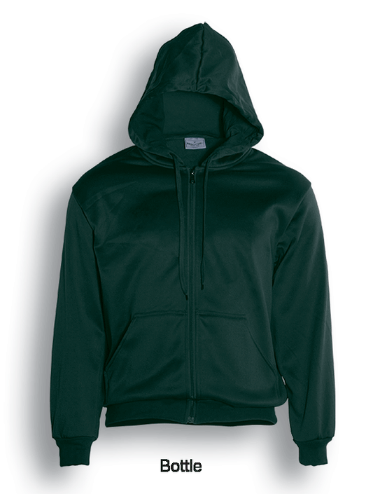 Unisex Adults Zip Through Fleece Hoodie-BOTTLE