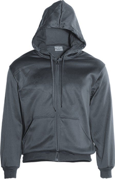 Unisex Adults Zip Through Fleece Hoodie-COOL GREY