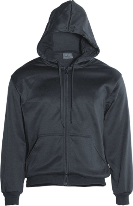 Unisex Adults Zip Through Fleece Hoodie-CHARCOAL