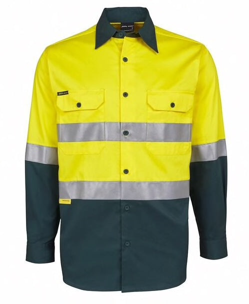 JB's Hi Vis L/S (D+N) 150G Work Shirt