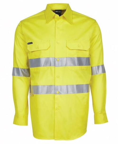 JB's Hi Vis L/S (D+N) 150G Work Shirt