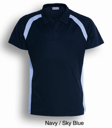 Mens Short Sleeve Contrast Panel Polo-CP0919 (S -2XL)