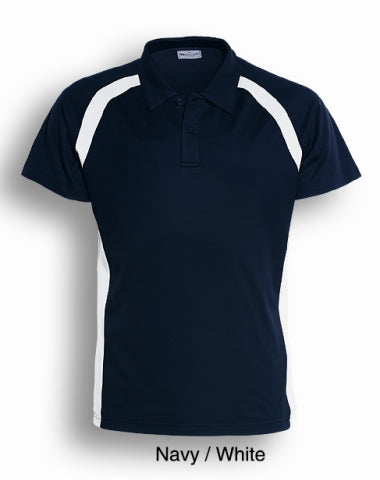 Mens Short Sleeve Contrast Panel Polo-CP0919 (S -2XL)