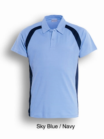 Mens Short Sleeve Contrast Panel Polo-CP0919 (3XL-5XL)